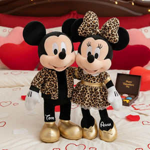 Leopard Style Animated Couple Shaped Pillow Personalized Gifts 02pgtn281125-Homacus