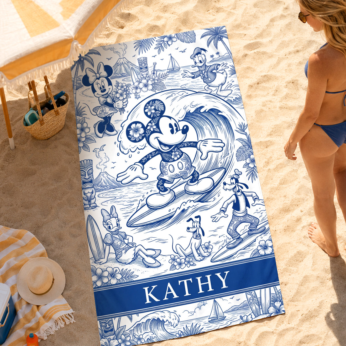Mischievous Beach Squad Beach Towel, Personalized Gifts For Surfing Lovers 06qhdh210726-Homacus
