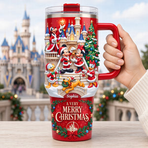 Very Merry Christmas 40oz Tumbler With Handle - Personalized Gifts For Christmas Tumbler 08TYQN061026-Homacus