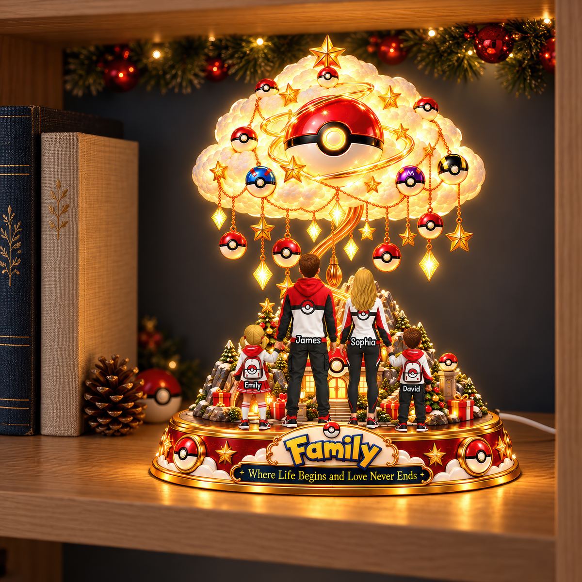 Colorful Creature Family Acrylic Light Box - Personalized Christmas Gifts For Family 01ohqn131026-Homacus