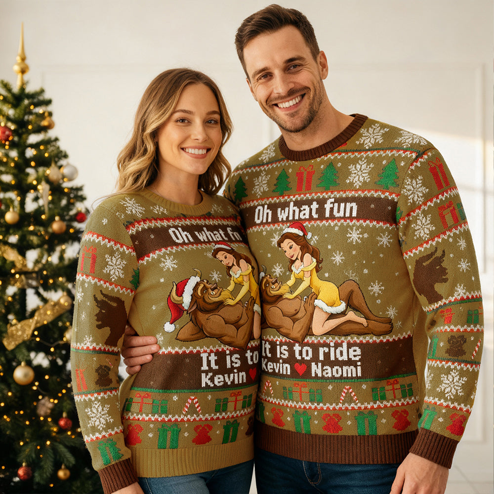 Funny Couple Christmas Ugly Sweater - Personalized Gifts For Couple 01KIDT270925-Homacus