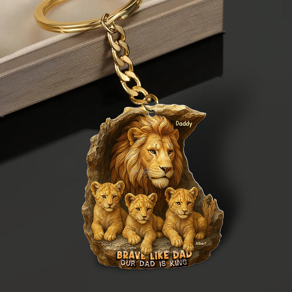 Personalized Gifts For Dad Keychain 07xqqn040425 Brave Like Dad-Homacus