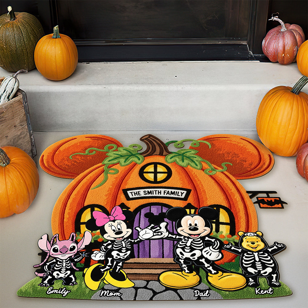 Pumpkin House Doormat - Personalized Halloween Gifts For Family 02naqn140825-Homacus