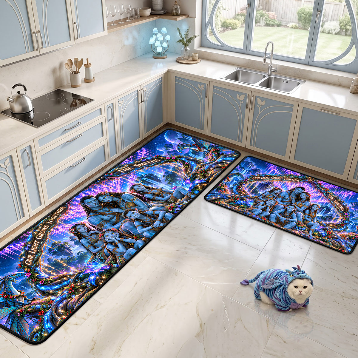 Our Light Grows Together Runner Rug - Personalized Gifts For Family 01hata260926