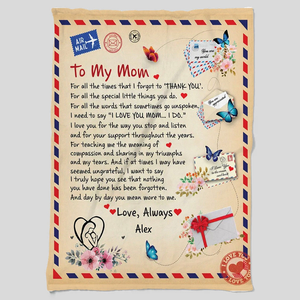 Personalized Christmas Gifts For Mom Blanket 58acxx280824 Letter To Mom-Homacus