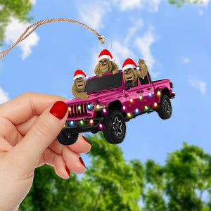 Personalized Gifts For Off Road Lovers Christmas Ornament, Happy Bigfoot 07qhqn140924-Homacus