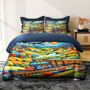 Personalized Gifts For Train Lovers Quilt Bed Set 01katn230125-Homacus