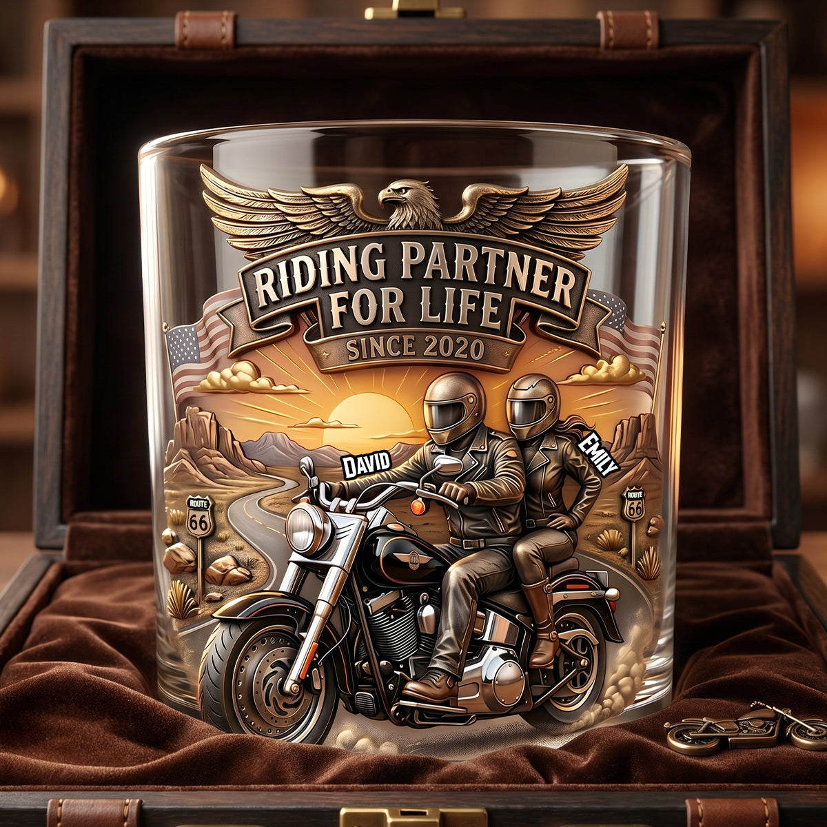 Riding Partner For Life Drinking Glass - Personalized Gifts For Couples 01tydh180626-Homacus
