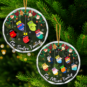 Stocking Family Ornament - Kid Socks - Personalized Gifts For Family-Homacus