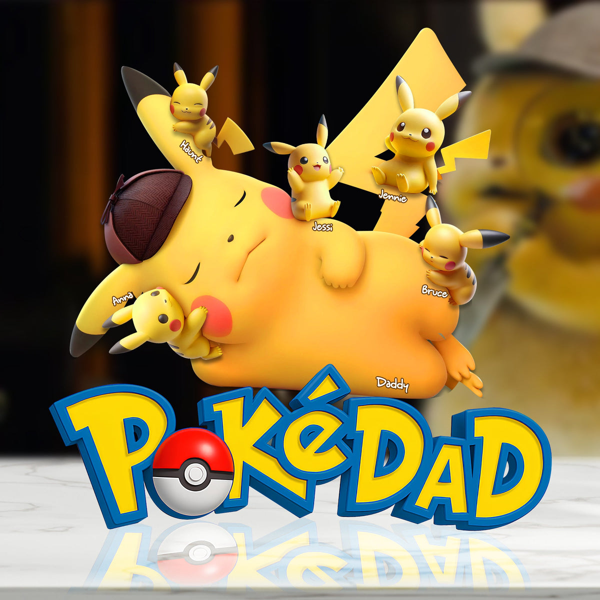 Cute Creature Dad Acrylic Plaque - Personalized Gifts For Father 03OHLU100525-Homacus