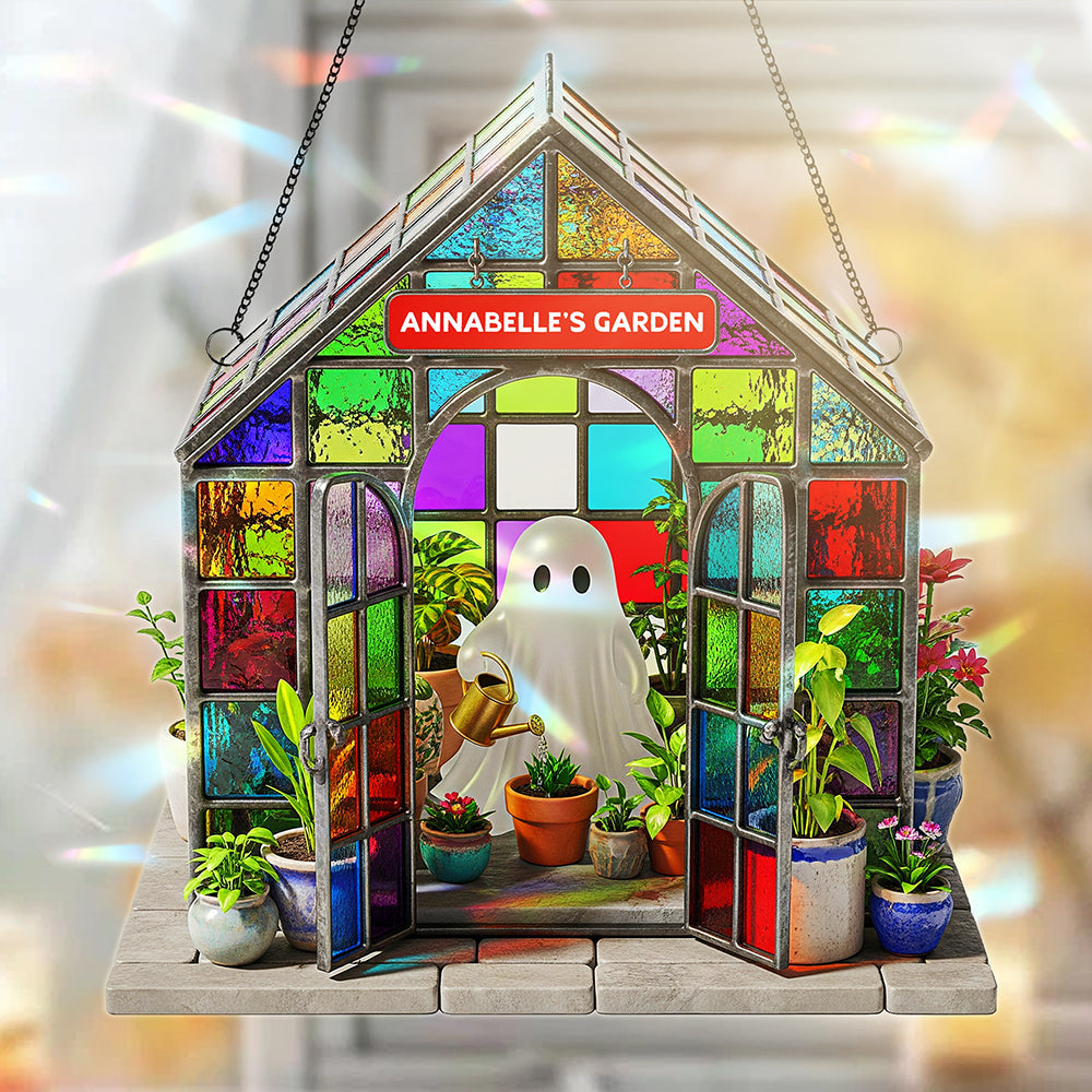 Ghost Garden House Suncatcher - Personalized Gifts For Loved Ones 02nata090825-Homacus