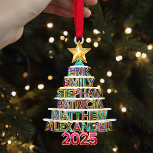 Christmas Tree Family Name Ornament Personalized Gifts For Family 03NALU161025