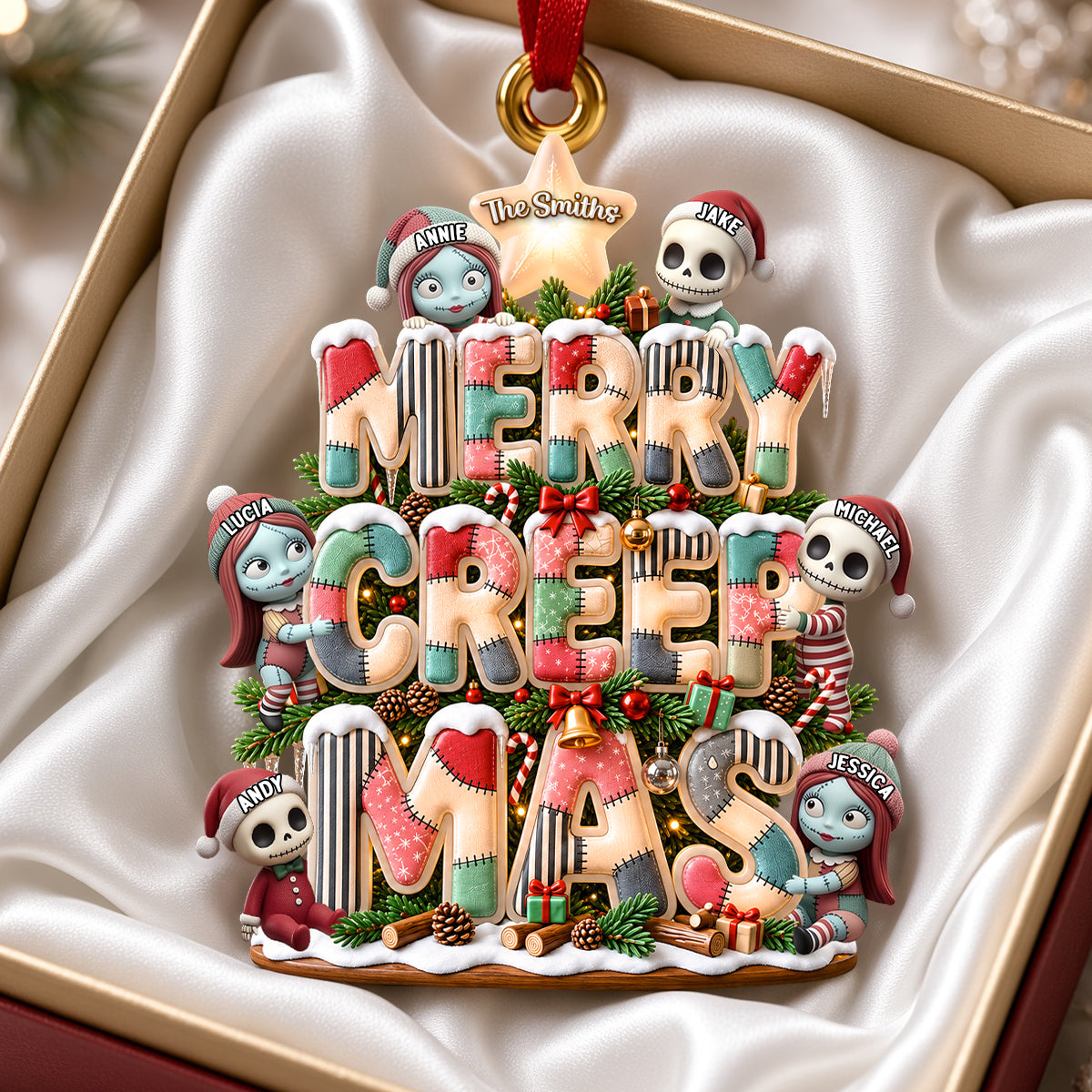 Merry Creepmas Christmas Ornament - Personalized Christmas Gifts 05padh120926-Homacus