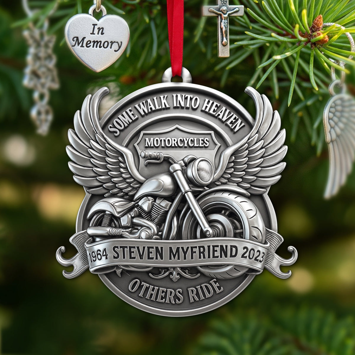 Some Walk Into Heaven Ornament - Personalized Heaven Gift For Motorcycles Lovers 03OHLU180825-Homacus