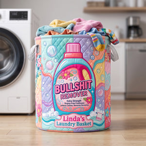Funny Bottle Quilted Laundry Basket - Personalized Gifts 02hudh110726-Homacus