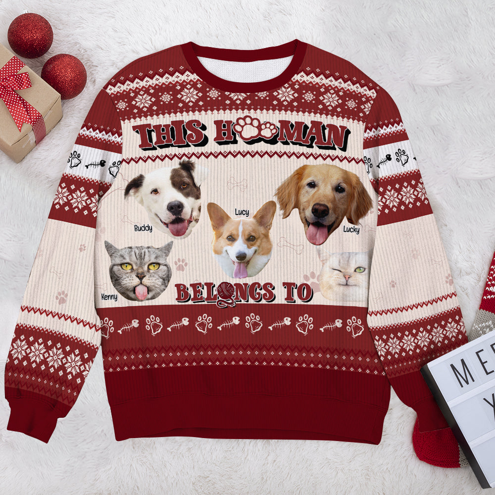 Custom Photo Gifts For Pet Lover Christmas Ugly Sweater 01TOLU071024-Homacus