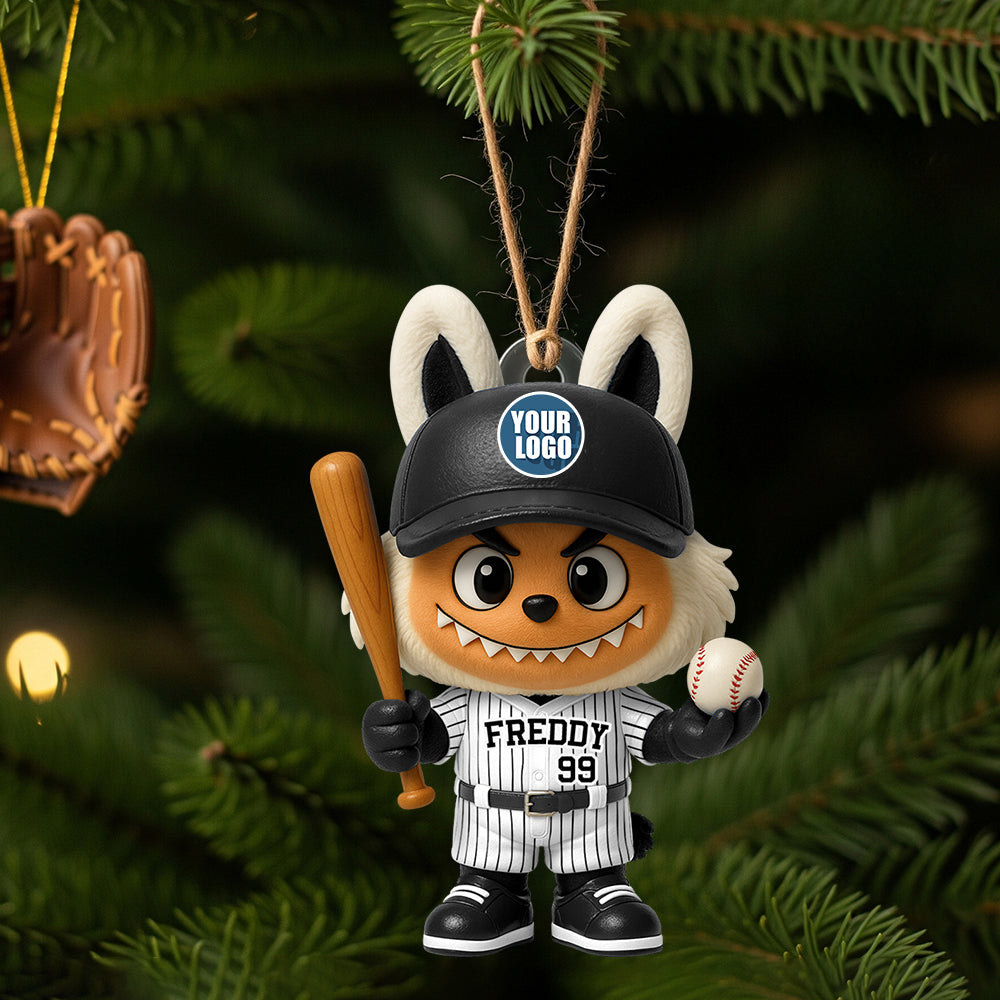 Christmas Bunny Baseball Ornament- Personalized Gift For Baseball Lovers 02HUDT290825-Homacus