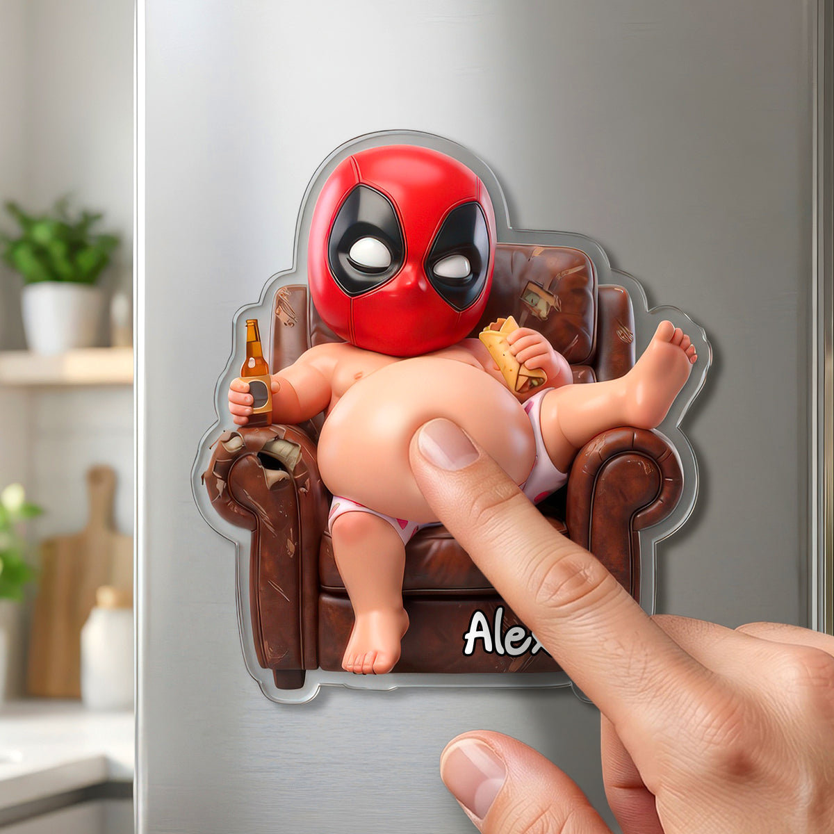 Big Belly Badass Anti-collision Acrylic Fridge Magnet - Personalized Gifts 02HUDH160626-Homacus