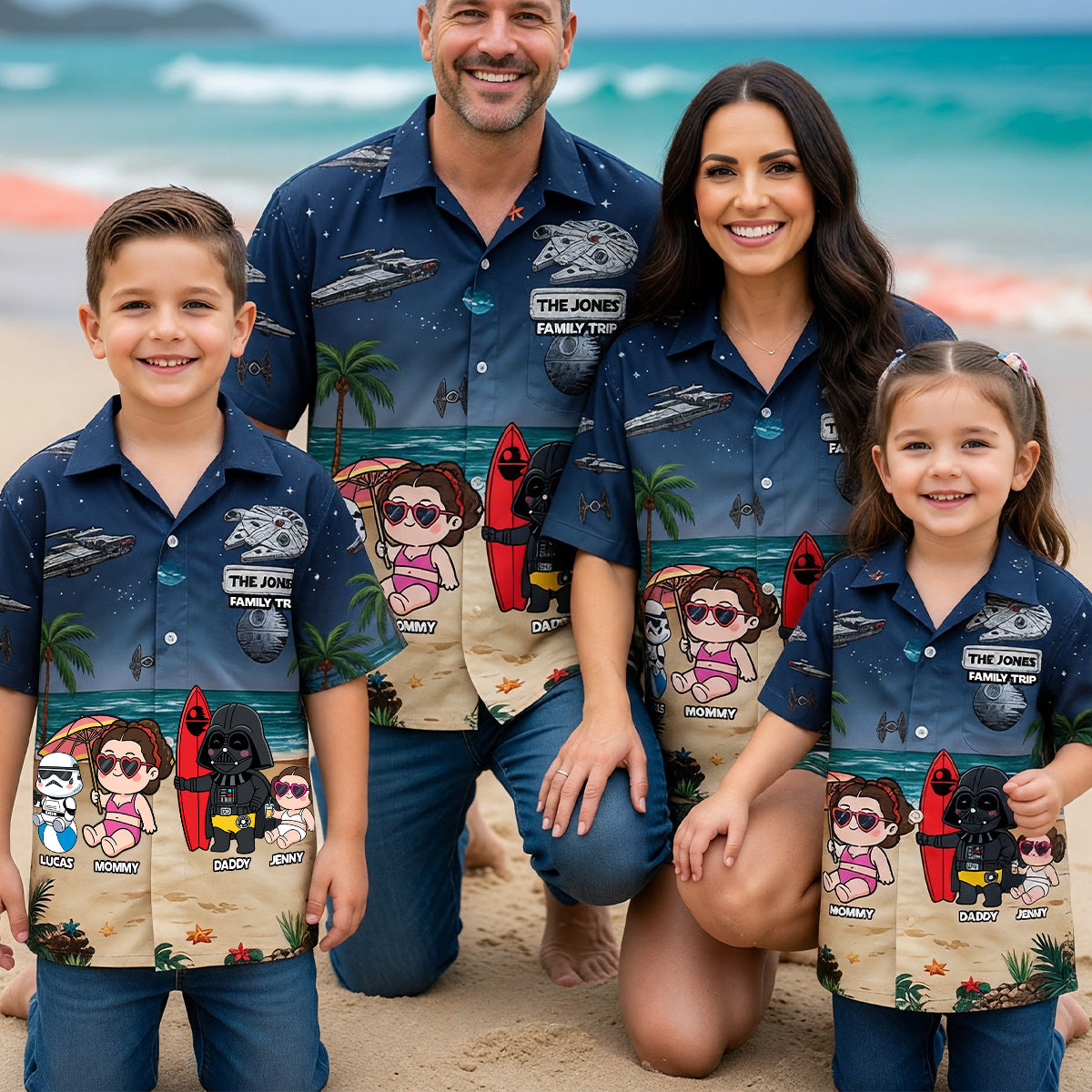 Space Family Summer Vacation Hawaiian Shirt - Personalized Matching Gifts For Family 04qhtn180626-Homacus