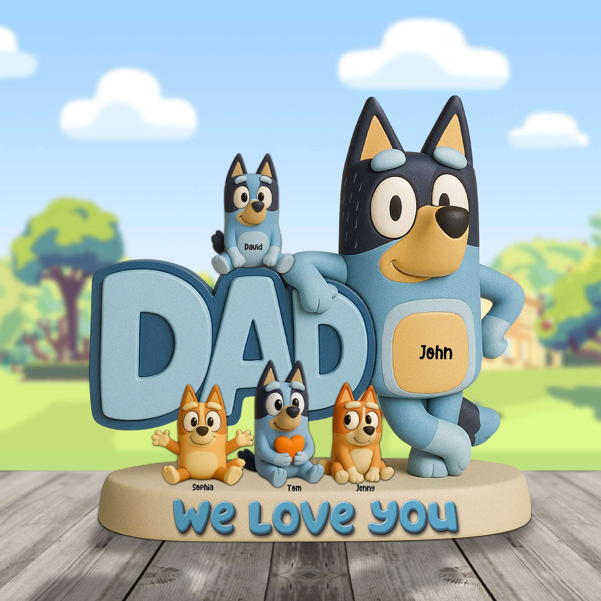 Cartoon Dad Acrylic Plaque - Personalized Gifts For Dad 02NATN180425-Homacus