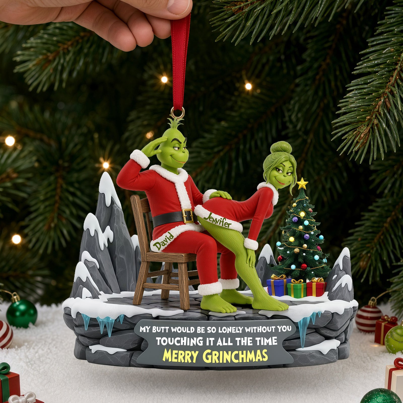 Festive Trouble Couple Ornament - Personalized Christmas Gifts For Couple 03ohlu150926-Homacus