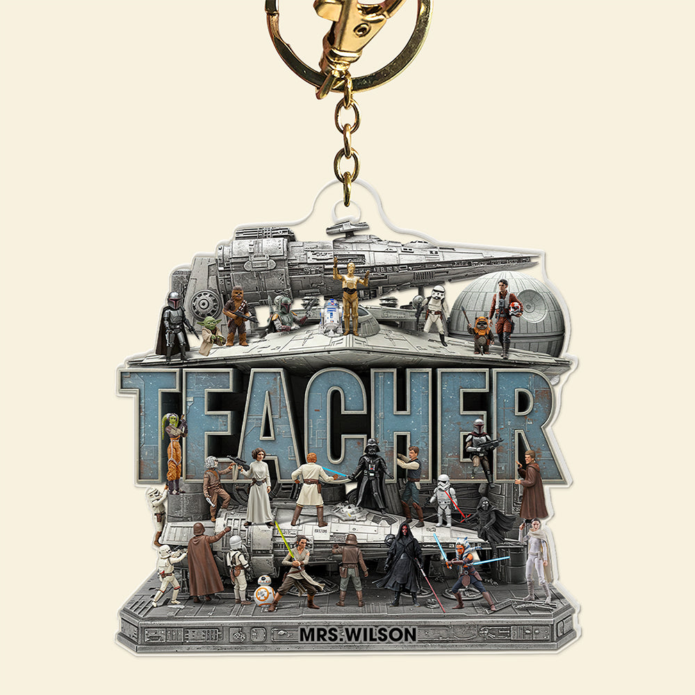 Best Teacher In The Galaxy Keychain - Personalized Gifts For Teacher 06qhqn280625-Homacus