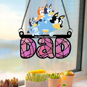 Personalized Gifts For Dad Suncatcher Ornament 02OHPU040524 Father's Day-Homacus