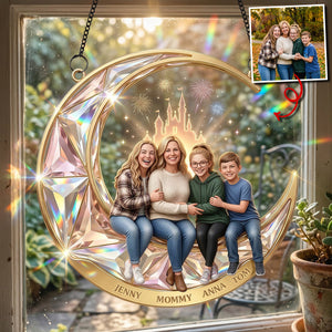 Custom Photo Family suncatcher - Personalized Gifts For Family Suncatcher Ornament 03NATN200326-Homacus