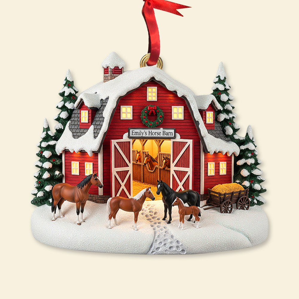 Farm Style Christmas Ornament – Personalized Gifts for Horse Lovers 04hyqn070825-Homacus