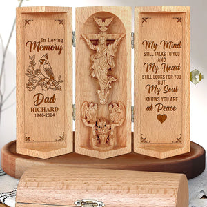 Personalized Haven Openable Wooden Cylinder Sculpture of Jesus Christ In Loving Memory 04toqn230125-Homacus