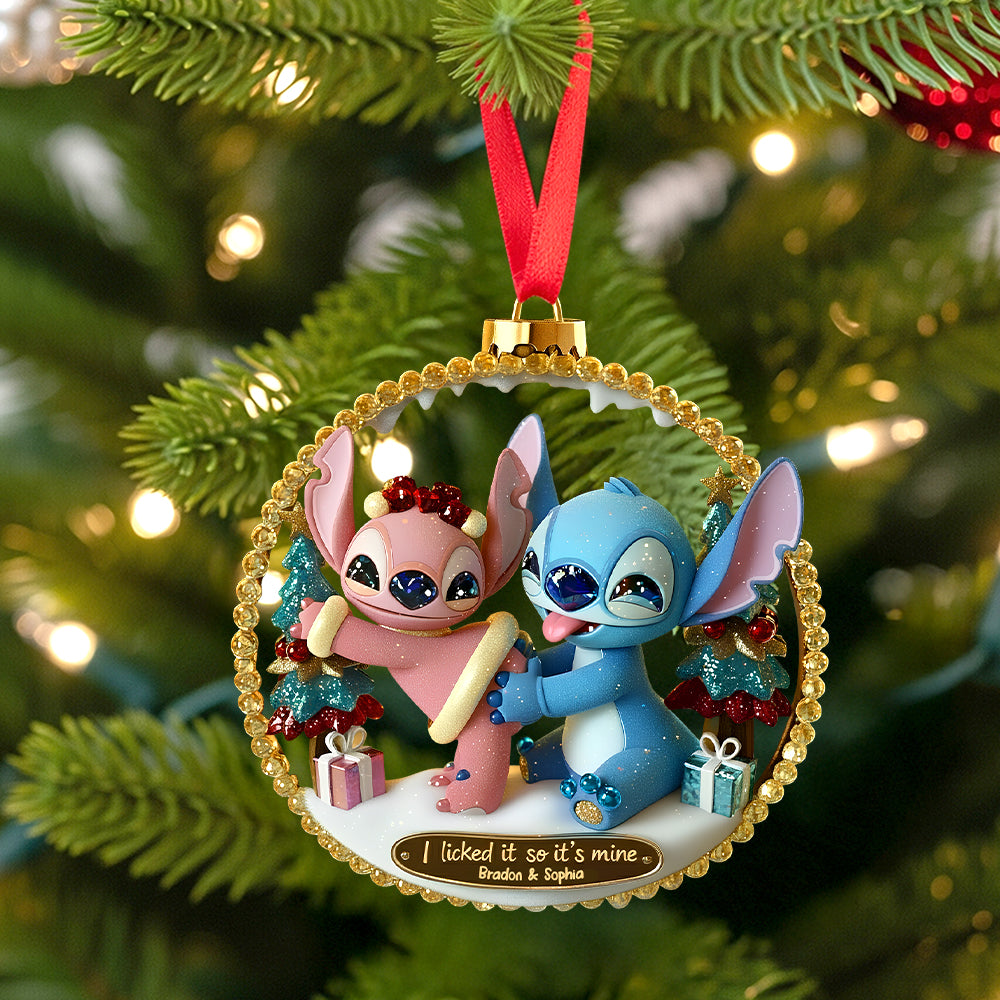 Spicy Alien Couple Ornament - Personalized Christmas Gifts For Couples 02TGTN160925-Homacus