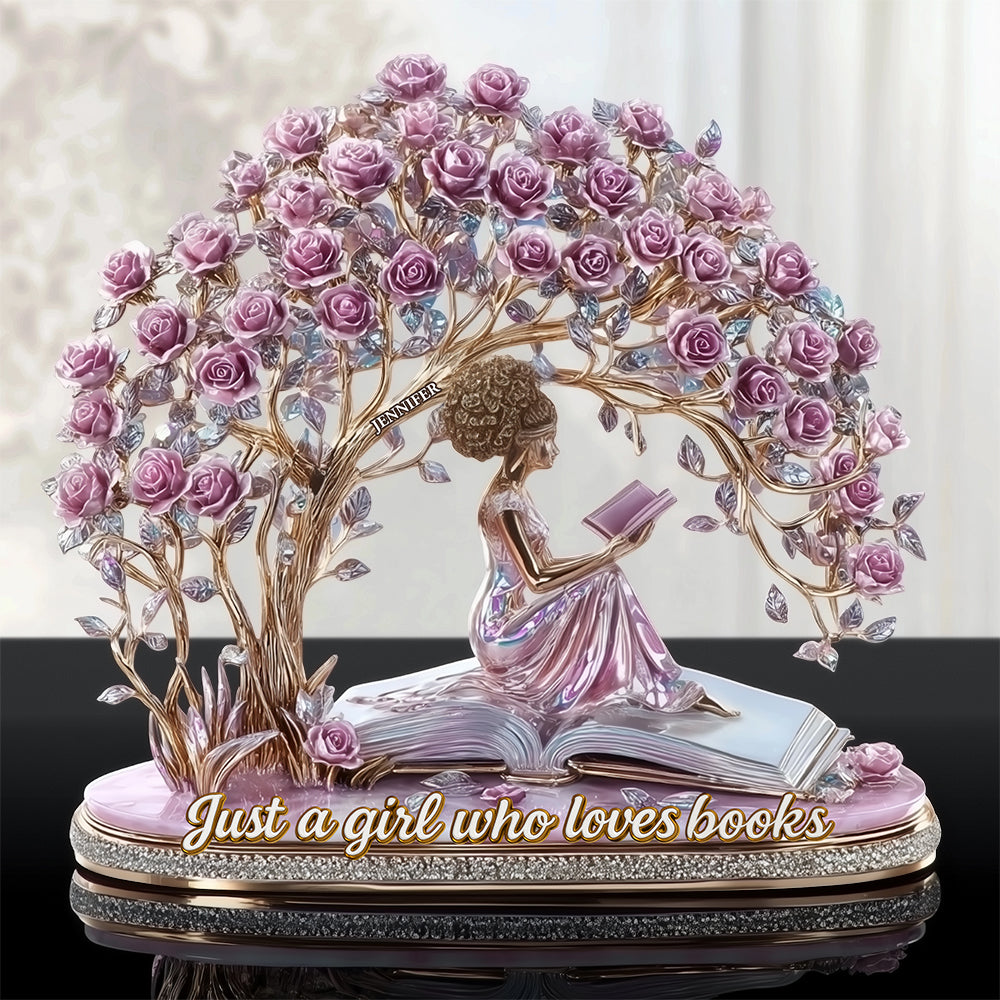 Girl Book Lover Acrylic Plaque Personalized Gifts For Book Lovers 03TGDT210525-Homacus