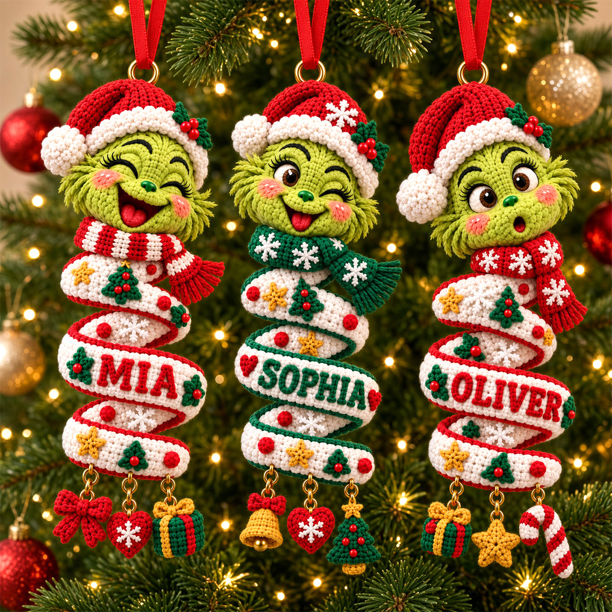 Crochet Christmas Ornament With Name - Personalized Gifts For Christmas 02tytn091026-Homacus