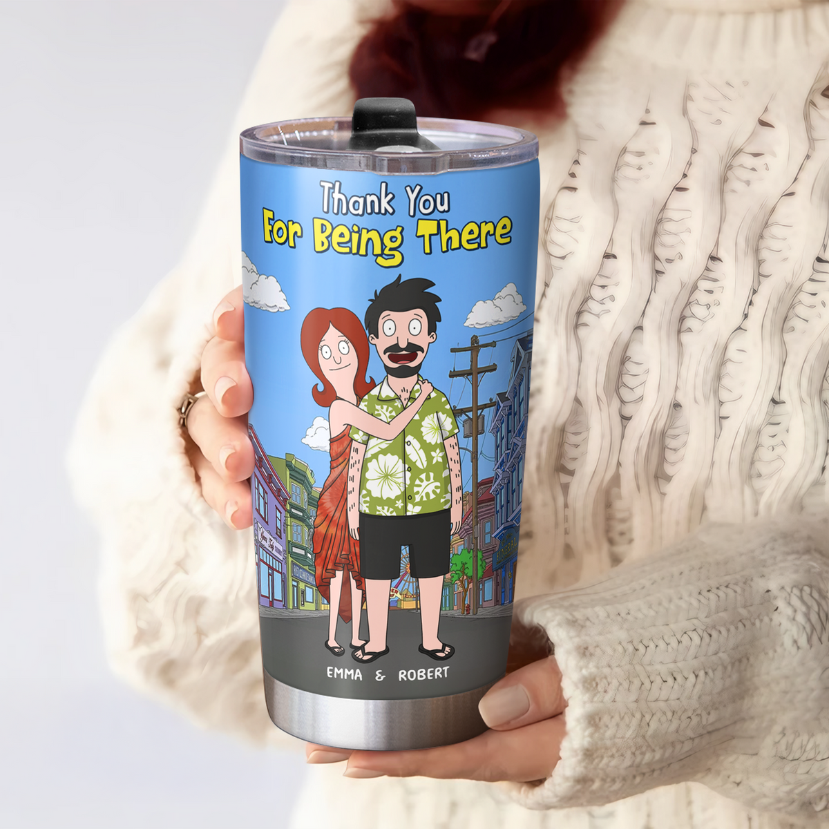 Personalized Gifts For Couple Tumbler 03tgpu060325hg Thank You For Being There-Homacus