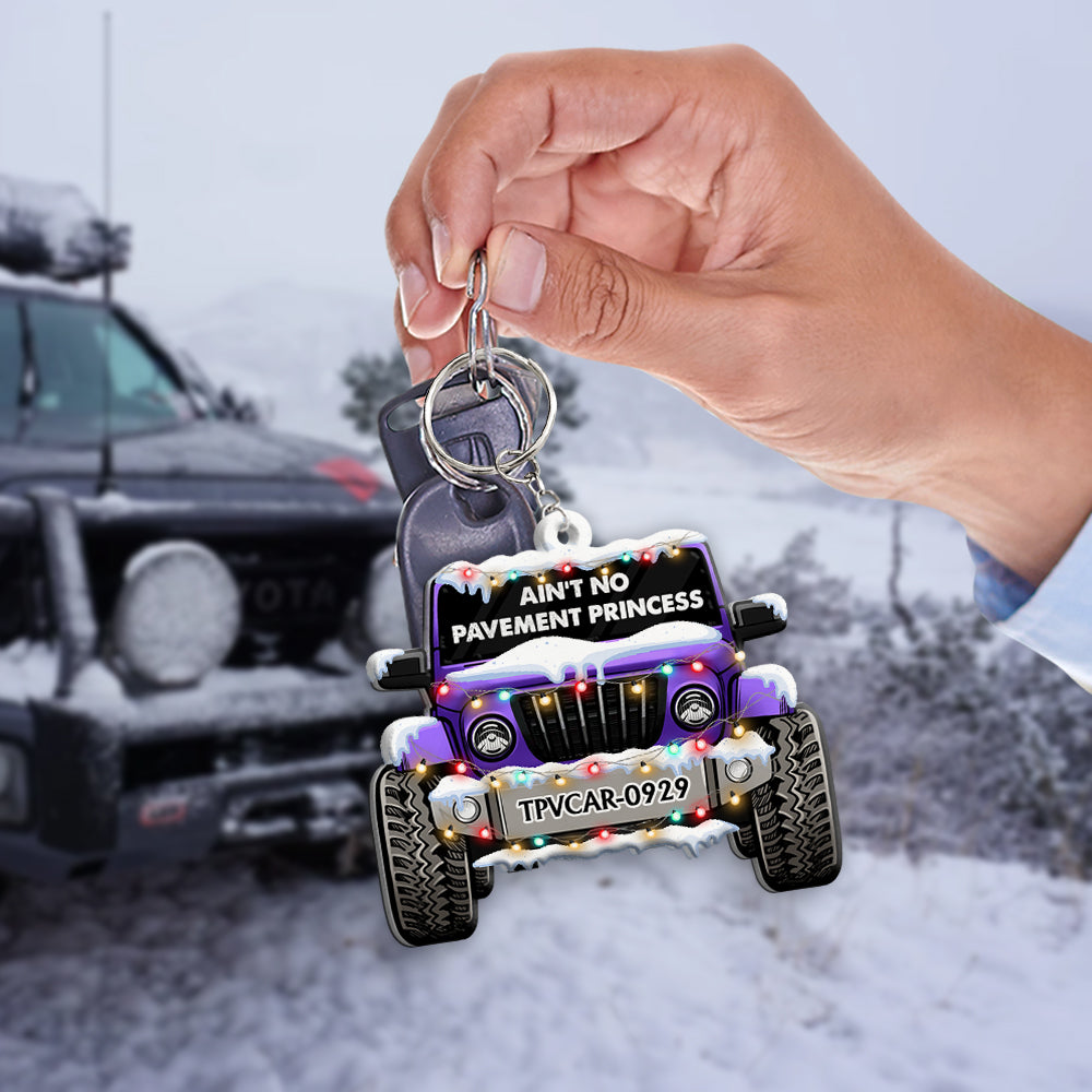 Ain't No Pavement Princess Personalized Keychain-Homacus