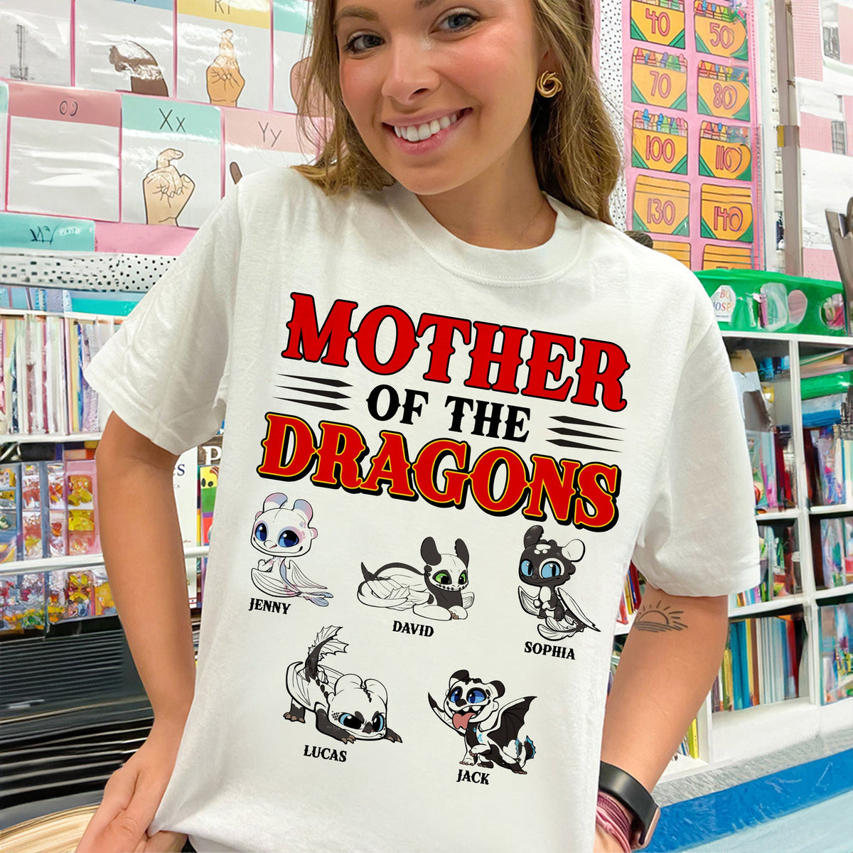 Cartoon Characters Personalized Gifts For Mom Shirt 01katn250225-Homacus