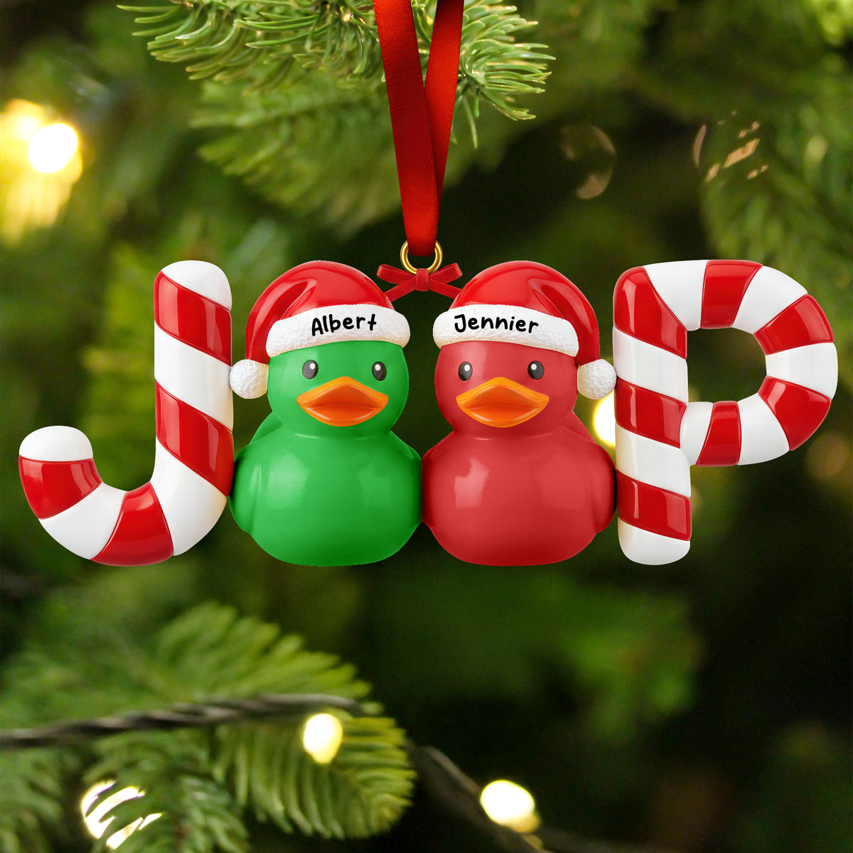 Candy Duck Couple Ornament Personalzied Gifts 07HYQN191125-Homacus