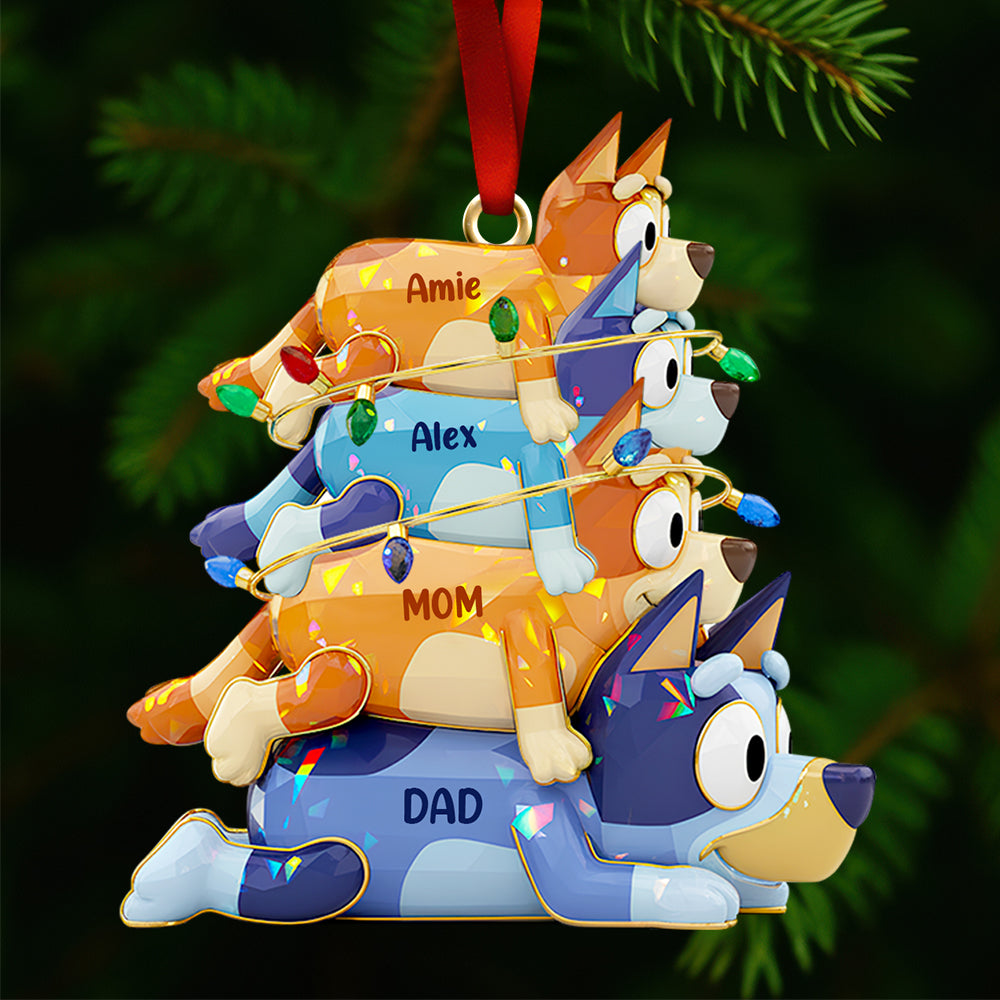 Stacked Family Fun Christmas Ornament Fun Personalized Gifts For Family 02OHDT011025-Homacus