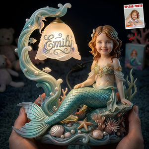 Cute Mermaid Princess Light Box - Personalized Custom Photo Gift For Kids 02NADT190326-Homacus