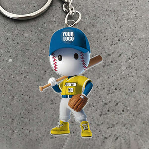 Personalized Gifts For Baseball Lovers Keychain 04OHDT131224-Homacus