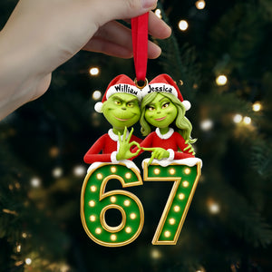 Trendy Green Couples Ornament - Personalized Gift For Couples 05OHLU181125-Homacus