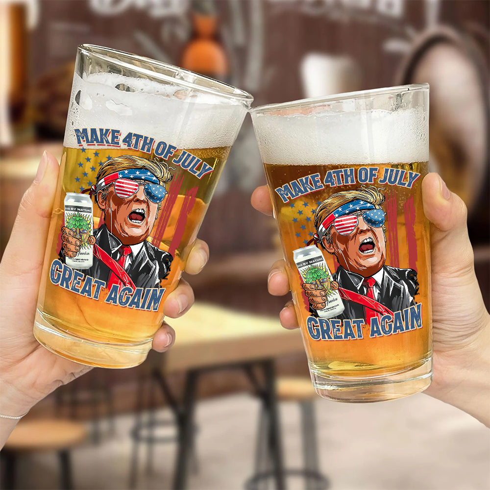 4th of July Beer Glass 04HUDT190624-Homacus