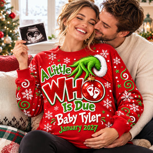 Pregnancy Christmas Sweater - Personalized Gifts For Her 02hulu161026-Homacus