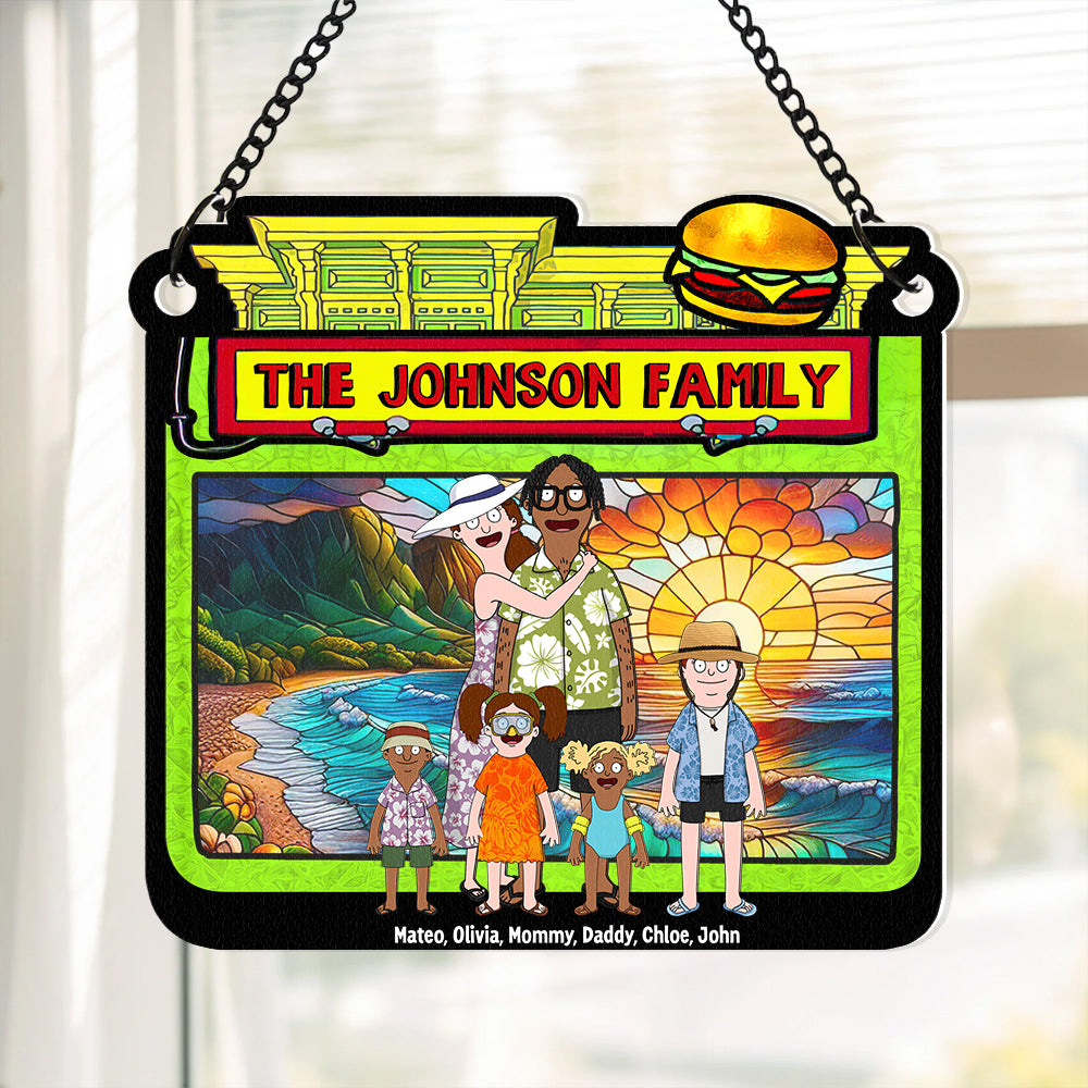 Personalized Gifts For Family Suncatcher Ornament Happy Family 01ACDT100225HG-Homacus