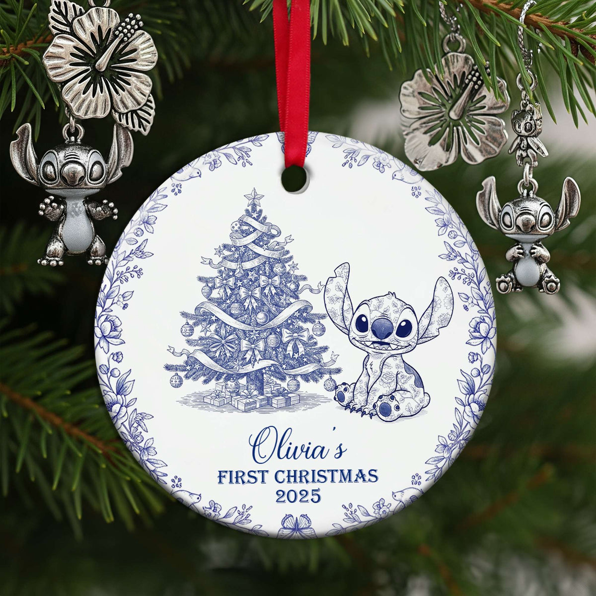 Baby's First Christmas Ceramic Ornament - Personalized Gifts For Baby 04PGLU300825-Homacus