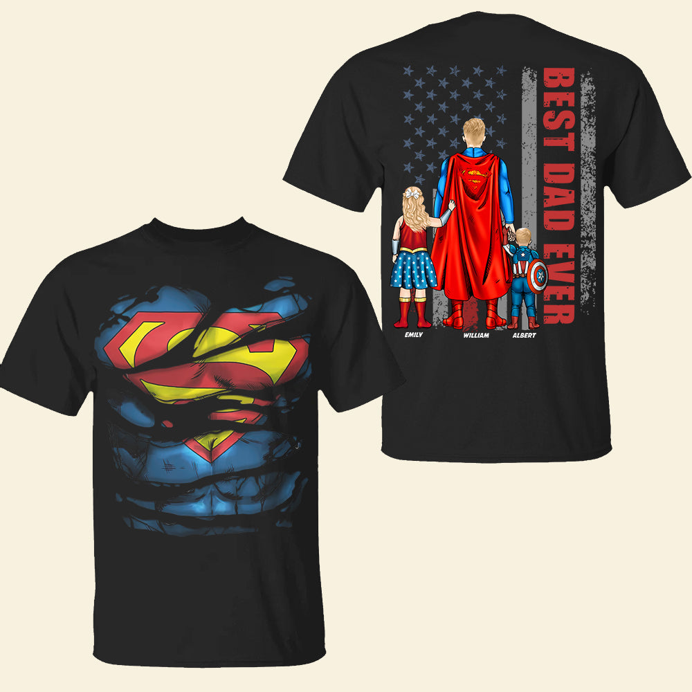 Best Dad Ever Shirt - Personalized Gifts For Father 021ACQN180325PA-Homacus