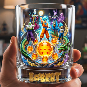 Legendary Dragon Warrior Whiskey Glass - Personalized Gifts For Anime Lovers 02PATA040326-Homacus