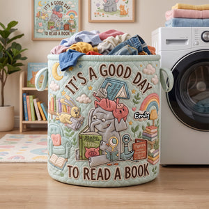 Cozy Reader Laundry Basket - Personalized Gifts 02nadh170726-Homacus