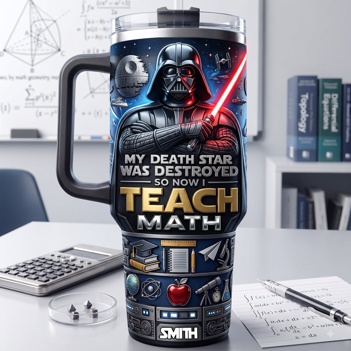 The Commander Teacher 40oz Tumbler With Handle-Personalized Gifts For Teachers 01QHLU030826