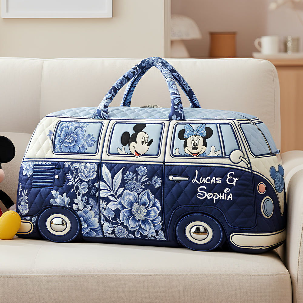 Personalized Gifts For Couple Toile de Jouy Quilted Duffle Bag 01pgtn081025-Homacus